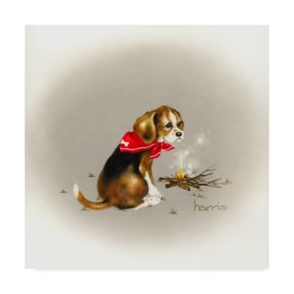 Peggy Harris 'Beagle Scout' Canvas Art, 18x18, Trademark Fine Art, Mfr#: ALI42264-C1818GG
